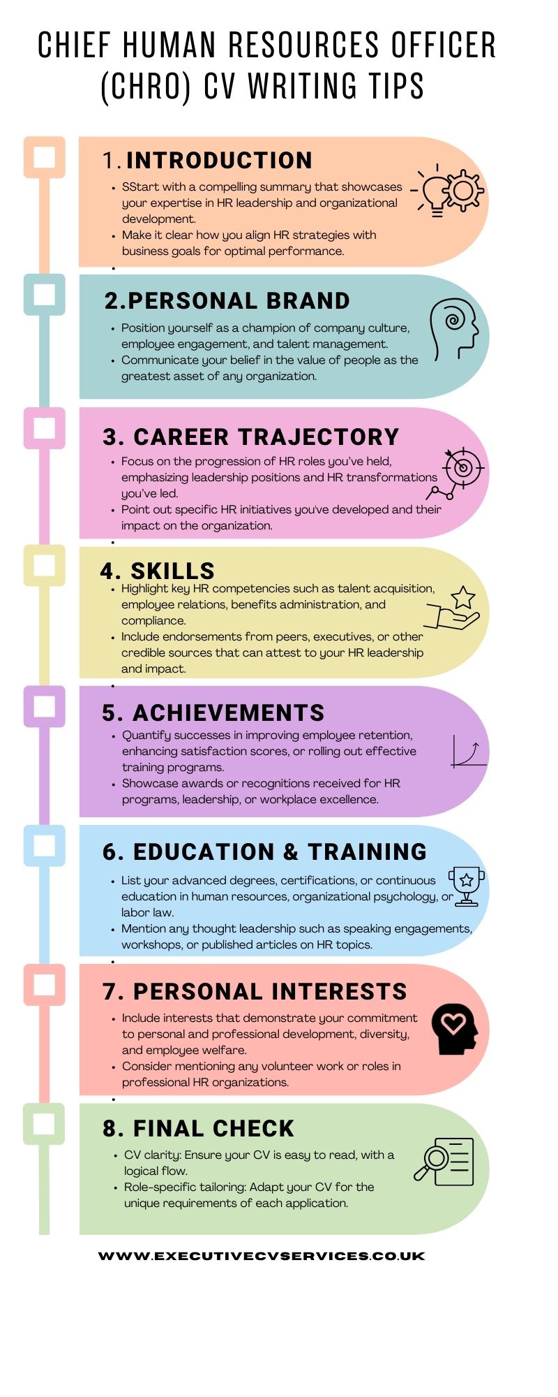 Chief Human Resources Officer CV Example Infographics